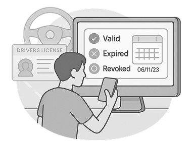 сервис проверки водительских удостоверений